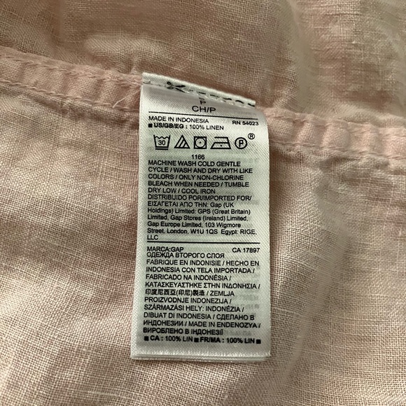 Gap boyfriend fit linen long sleeved shirt size S - Picture 5 of 5